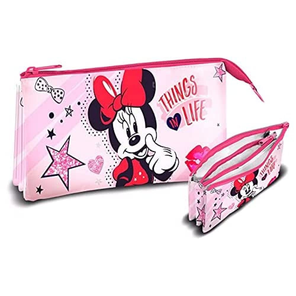 Kid Licensing Federmäppchen Mit Minnie Mouse Motiv | Unisex Kinder-Tasche, Bunt, Für Stifte & Kleinkram