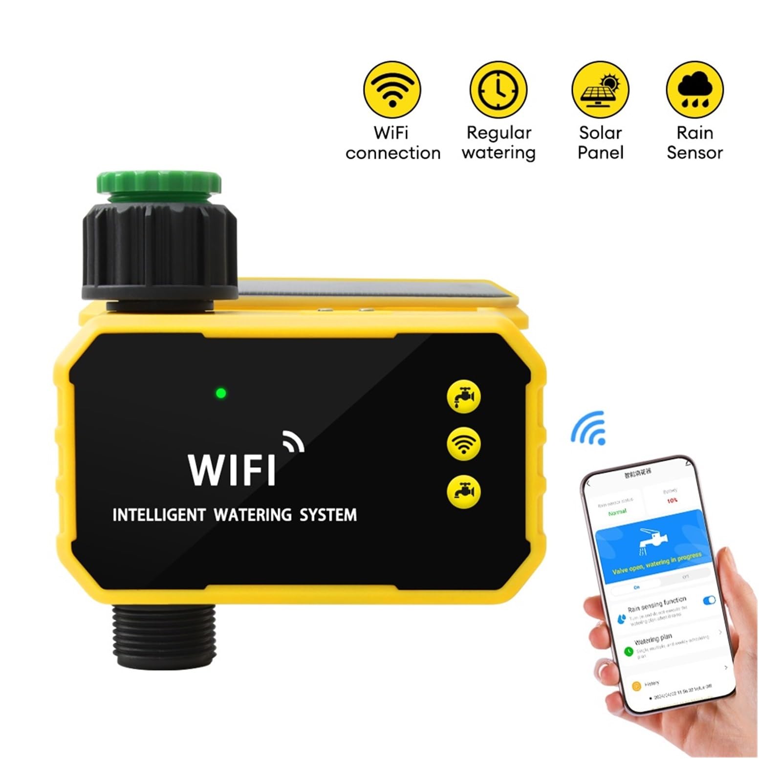 Inteligentny Sterownik Zaworu Tuya WIFI Solarny Automatyczny Zegar Do Nawadniania Ogrodu Ogród Zraszacz Kropelkowego