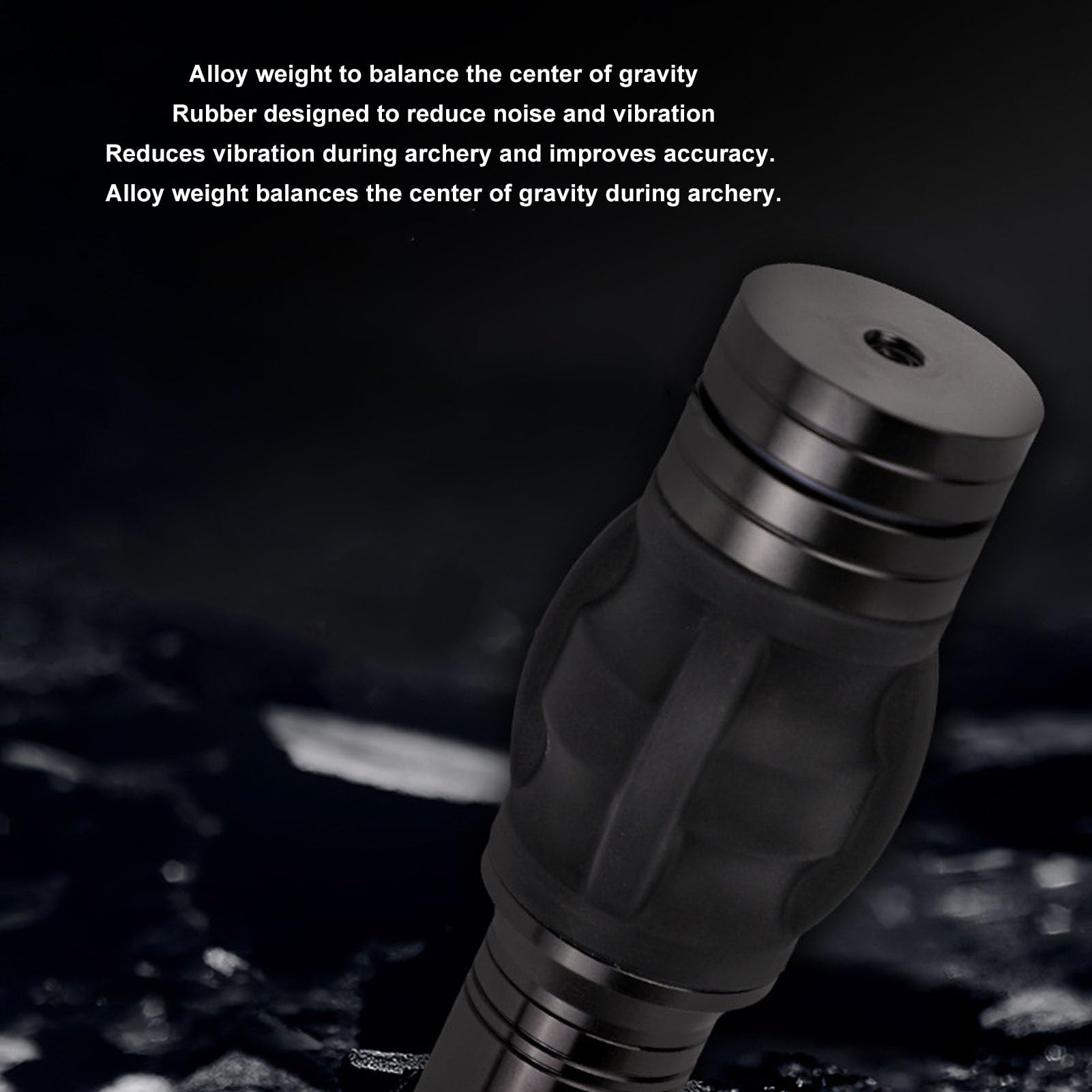 Sxhlseller Stabilizzatore per Arco per Tiro con L'Arco per Arco Compound, Stabilizzatore per Arco in Fibra di Carbonio 3K con Sistema di Smorzamento Integrato per Gli Appassionati di Tiro