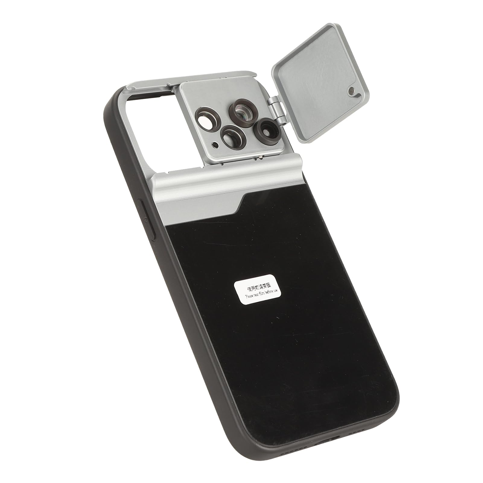 Bewinner Kit de Lentes para Cámara de Teléfono, Lentes Macro 4 en 1 10X 50X Lente Ojo de de 160 Grados Teleobjetivos 5X, con Cubierta Protectora con Tapa Magnética, para 15 Pro