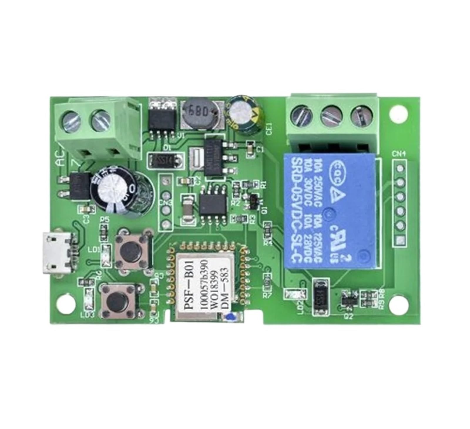 Modulo Interruttore relè di Controllo remoto WiFi unidirezionale USB5V/DC7-32V for casa Intelligente Intelligente