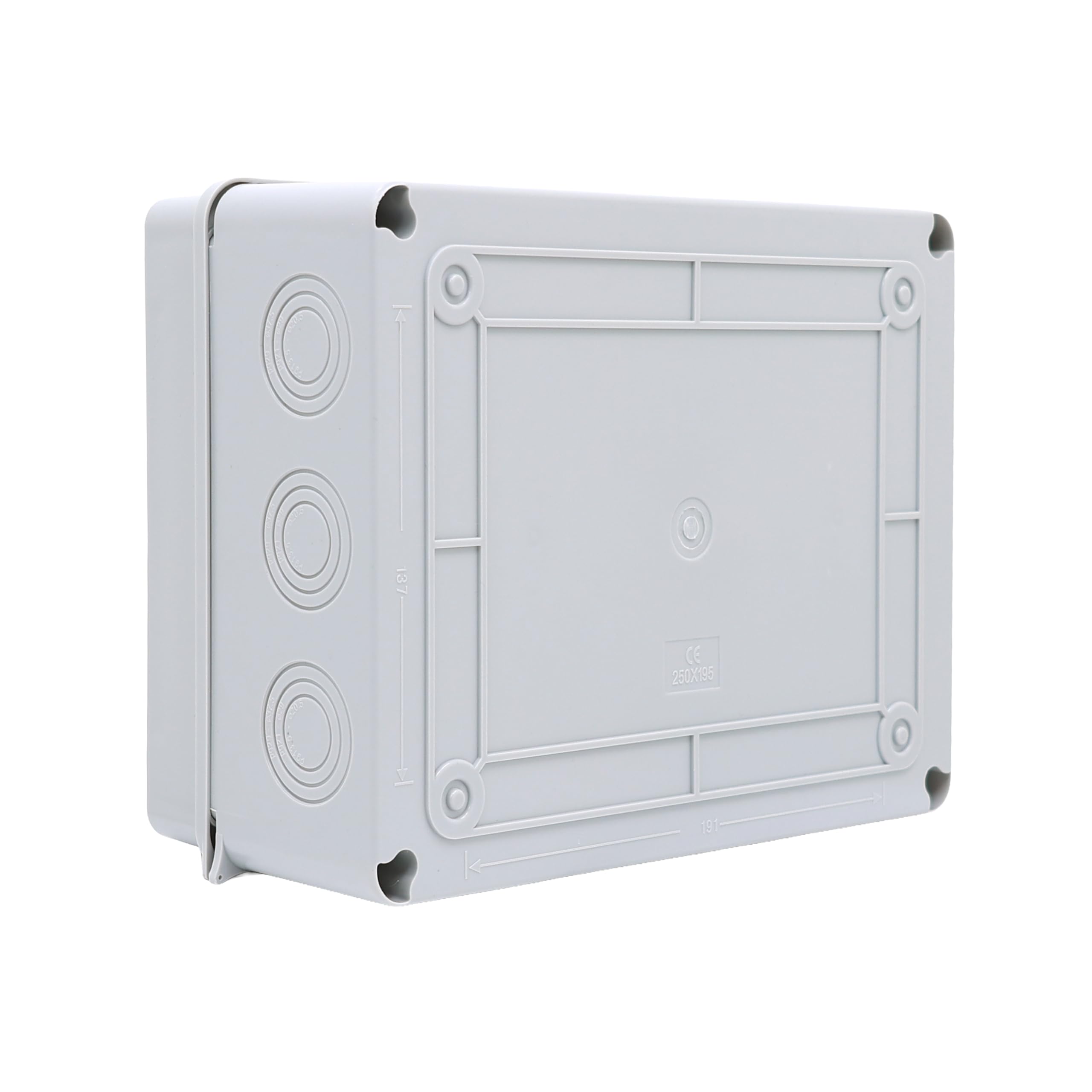 RSE Unterverteilung mit FI oder LS oder MID Zähler Stromverteiler Verteilerkasten Aufputz IP65, 5x LS 1P C16A, 1x LS 3P C16A, 1x FI 4P 40A, Aufputz 12 Module