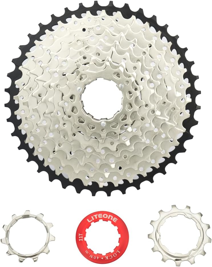 10 Speed Cassette 11-40T MTB Cassette 10 Speed Fit for Mountain Bike, Road Bicycle, MTB, BMX, SRAM, Shimano
