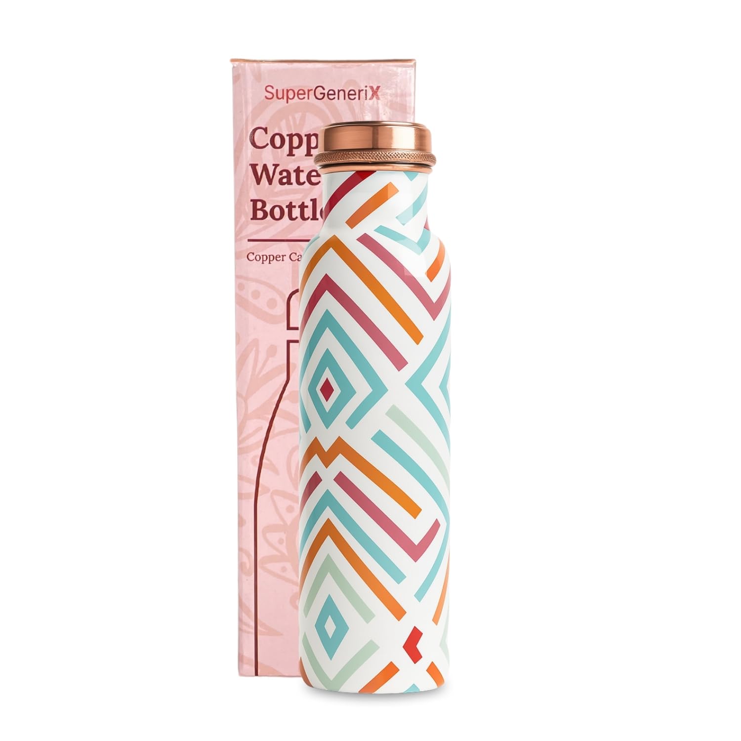 SuperGeneriX Copper Water Bottle - 1L Leakproof -10