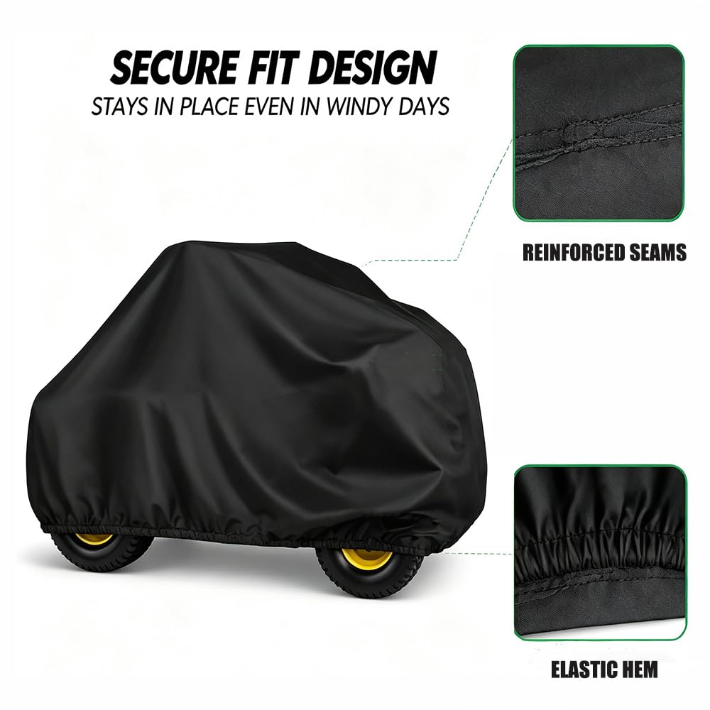 Funda para Cortacésped para John Deere X107 2021-pr 42", Resistente Al Polvo A Los Rayos UV Al Viento Y A La Lluvia Apto para Uso Al Aire Libre