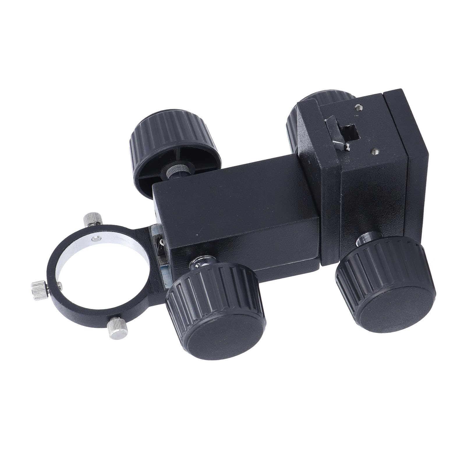 Staffa di regolazione del microscopio Supporto rigido tavolo Supporto XY Orizzontale Verticale Regolabile Portaobiettivo industriale Lega di alluminio Portata 40 mm Obiettivo 50