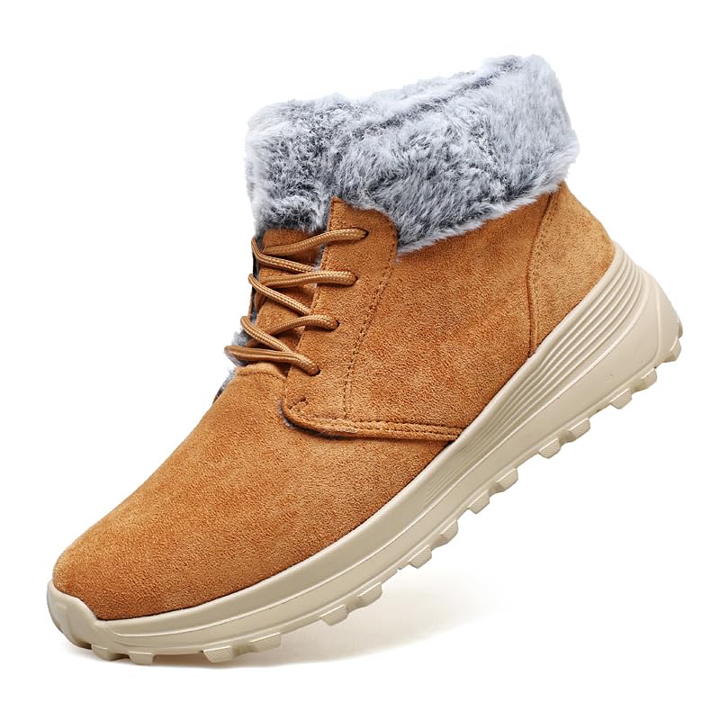 Image of SNEKARMIN Men Snow Boots Outdoor Shoes For Male Thick Sole Sneakers for Men Winter Shoes Botines Tenis Keep Warm Fluff Mens Ankle Boots