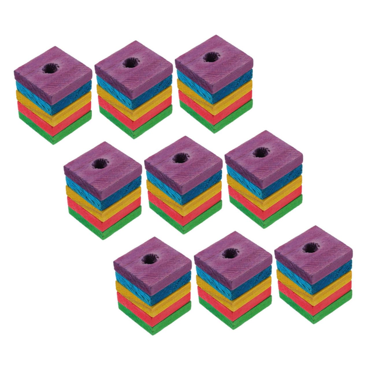 BESPORTBLE 250piezas Juguetes De Madera para Pájaros Bloques De Madera para Morder y Triturar El Periquitos y Juguetes De Entretenimiento para Aves Pequeñas