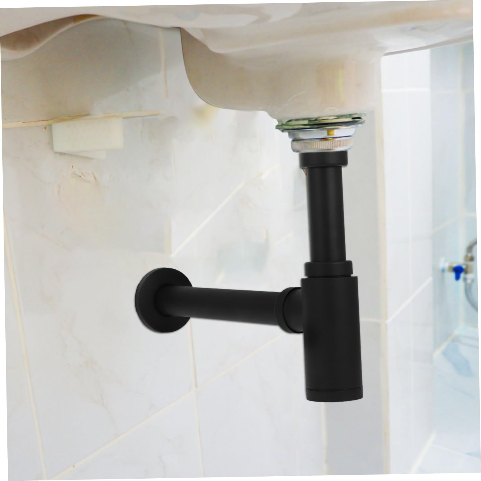 Tubo di Scarico Flessibile per lavabo - Soluzione efficiente per Lo Scarico del lavandino Design Elegante Asta Resistente Rimozione Rapida degli intasamenti Ideale per Uso Domestic