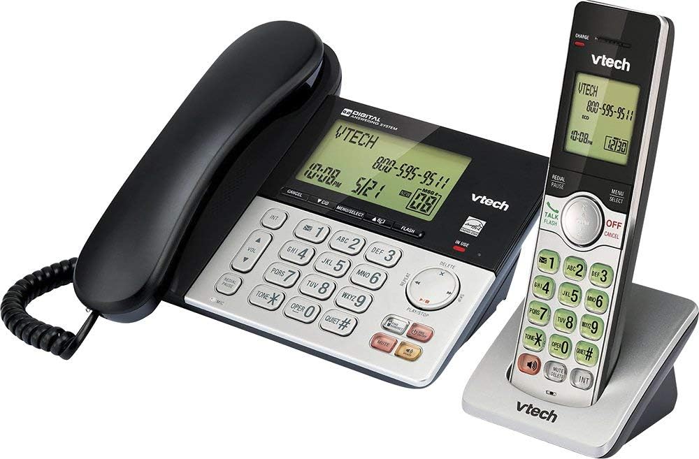 Vtech CS6949 DECT 6.0 Corded/Cordless Phone Answering System with Caller ID/Call Waiting (Renewed)