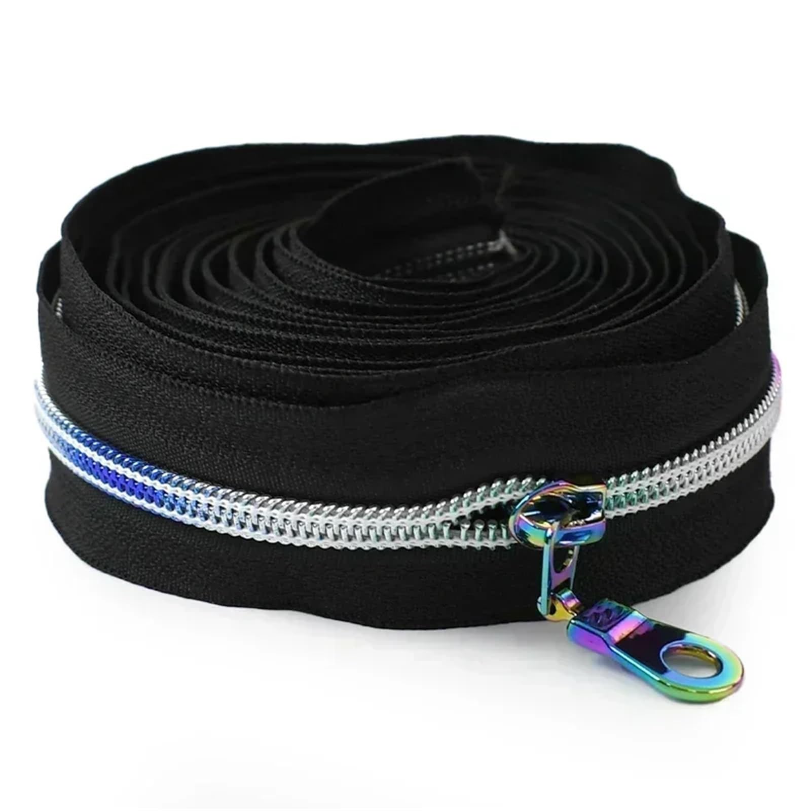 Two Way Zipper 1-5M 5# Nylon Zippers Tape with Zipper Puller Sewing Bag Clothing Zips Head Shoes Jacket Zip DIY Tailor Accessories(KY377ZT179-Colored,4MZips4PcsSliders)