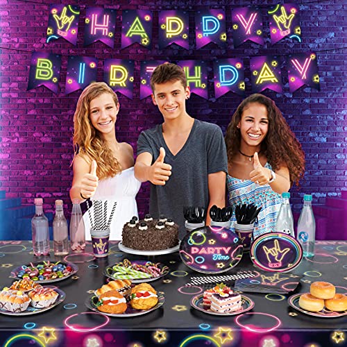 Decorlife FTL-QDA133 Glow In The Dark Party Supplies Serves 16 thumb #6