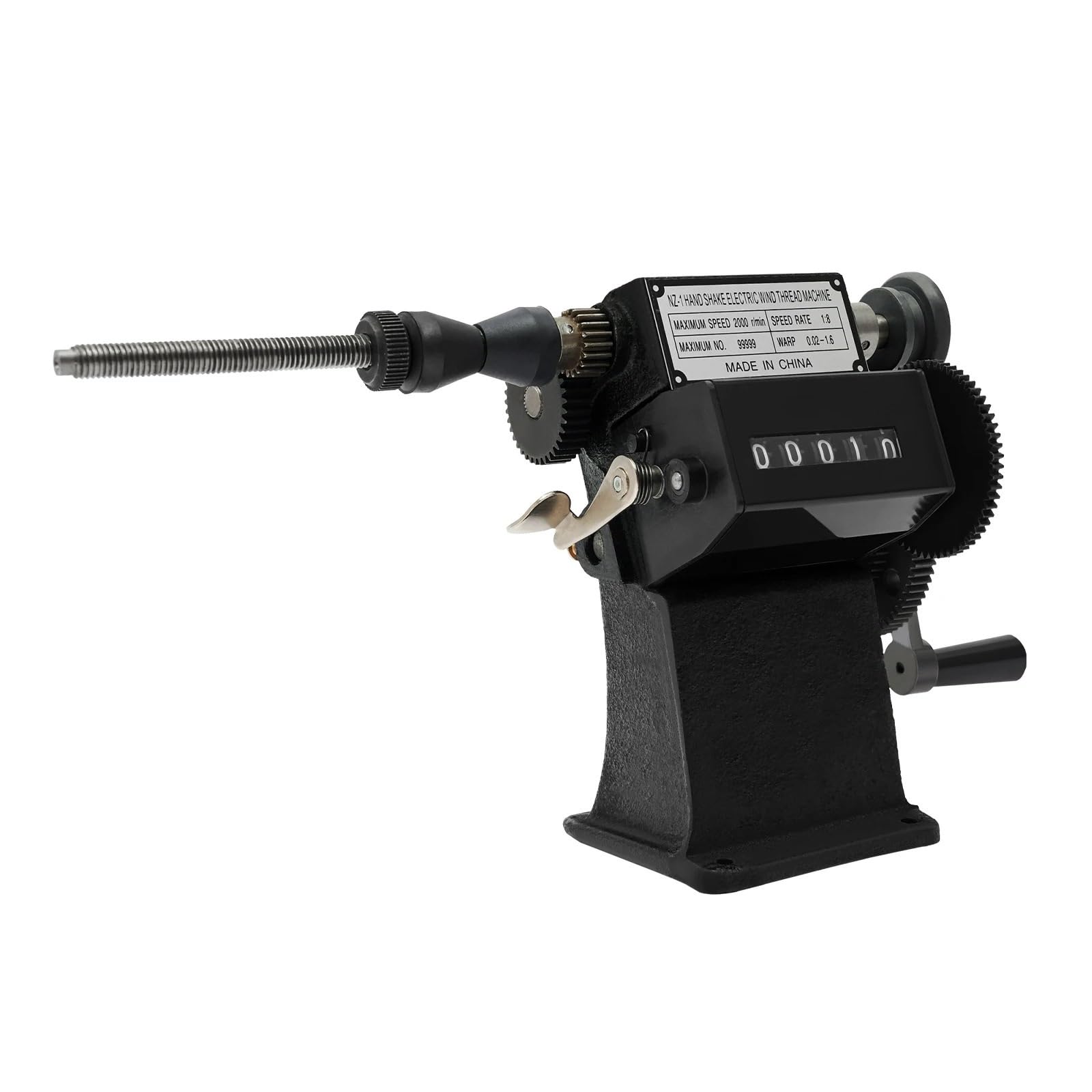 Manual Coil Winder Hand Crank Electric Coil Counter Winding Machine W/0-99999 Counter for Wires of 0.02-2.6mm