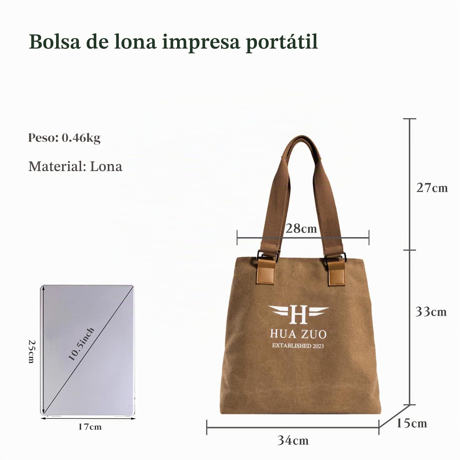 CORIOS Bolso de Mano de Lona Bolso de Hombro para Mujer Gran Capacidad Bolsa Shopper Bolsa de Ociopara Multifuncional Bolso Tote para Compras Trabajo Citas Viajes Café