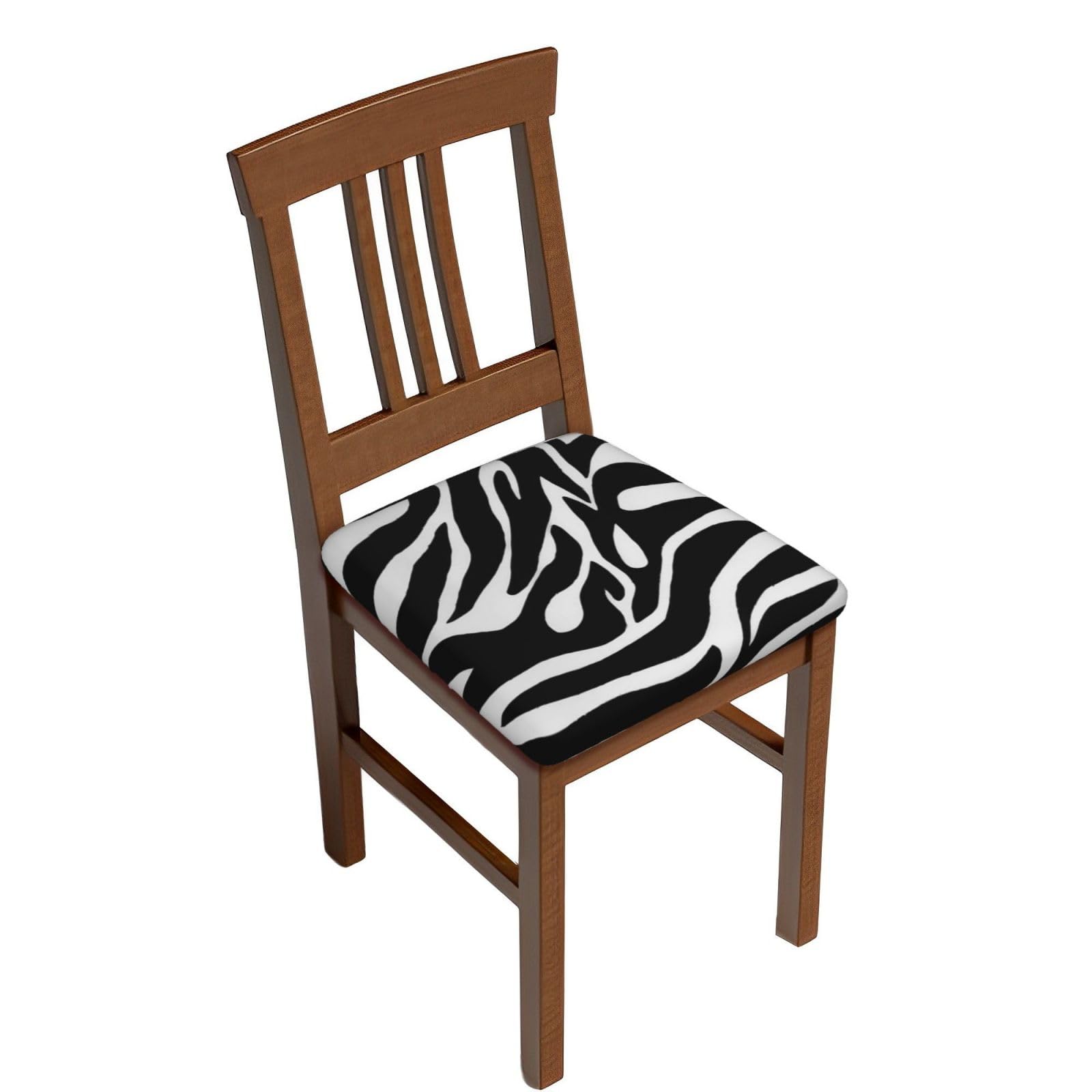 Faduni Zebra Print Chair Pads Square Chair Cushion Cover For Home Dining Room Bar Wedding Party Decor Two Pieces