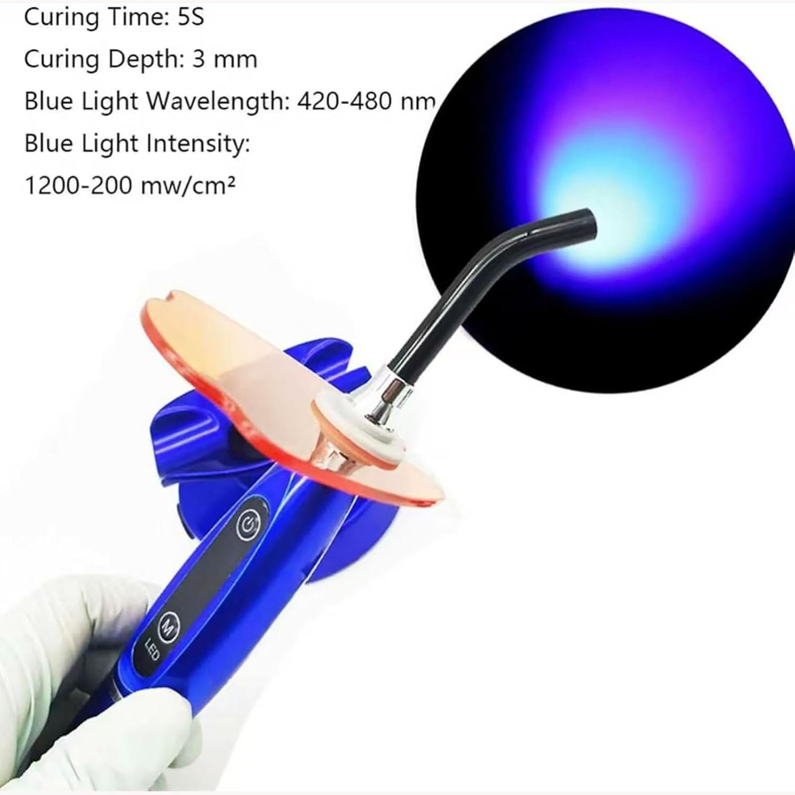 Kit de gemas de dientes - Máquina de curado UV LED con modos de flash ajustables