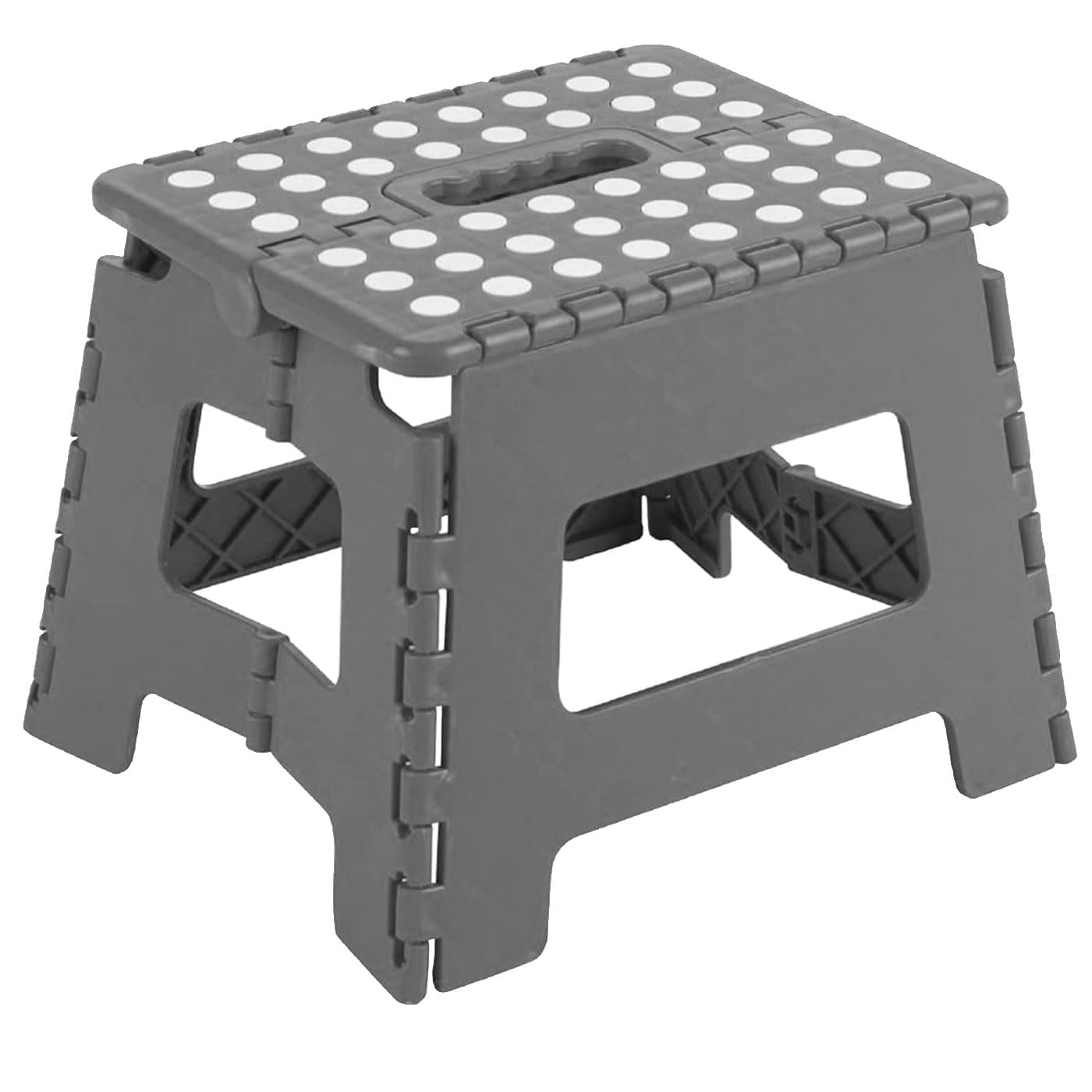 Acan Tradineur – Multipurpose Folding Stool – PVC – Non-Slip Children's Ladder, Kitchen or Bathroom – Foot Rest for Children – Max. 150 kg (Grey – 18 x 21 x 17 cm)