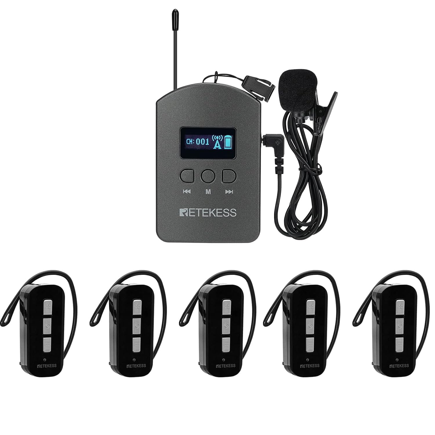 Amazon | Retekess TT112 ワイヤレスガイドシステム 送信機1台+受信機5