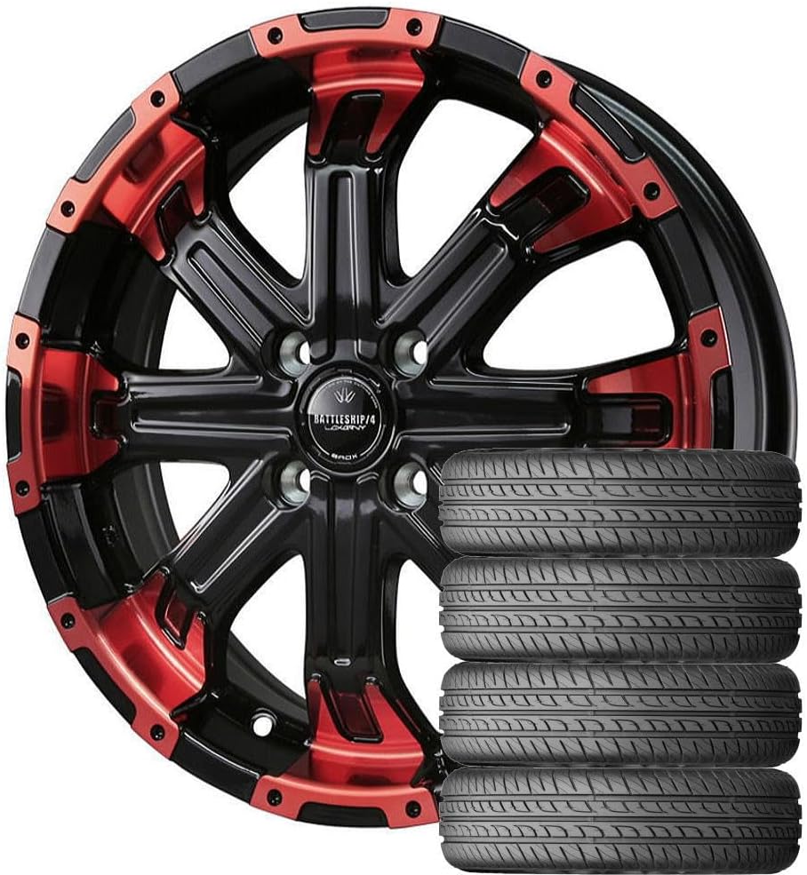 軽自動車用】ロクサーニ バトルシップ 4 (15×5.0J 4-100 +45) ブラック