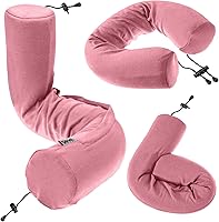 Vista 7 de Dot&Dot Almohada de viaje de espuma viscoelástica Twist para aviones - Almohada cervical de viaje para dormir - Almohada de avión para el cuello