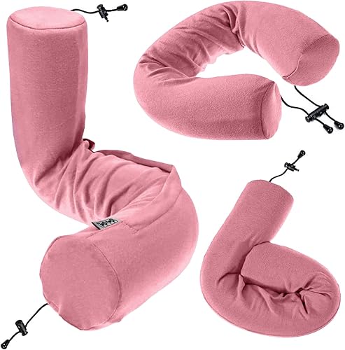 Dot&Dot Almohada de viaje de espuma viscoelástica para aviones - Almohada de viaje para dormir - Almohada de avión para soporte de cuello, barbilla,