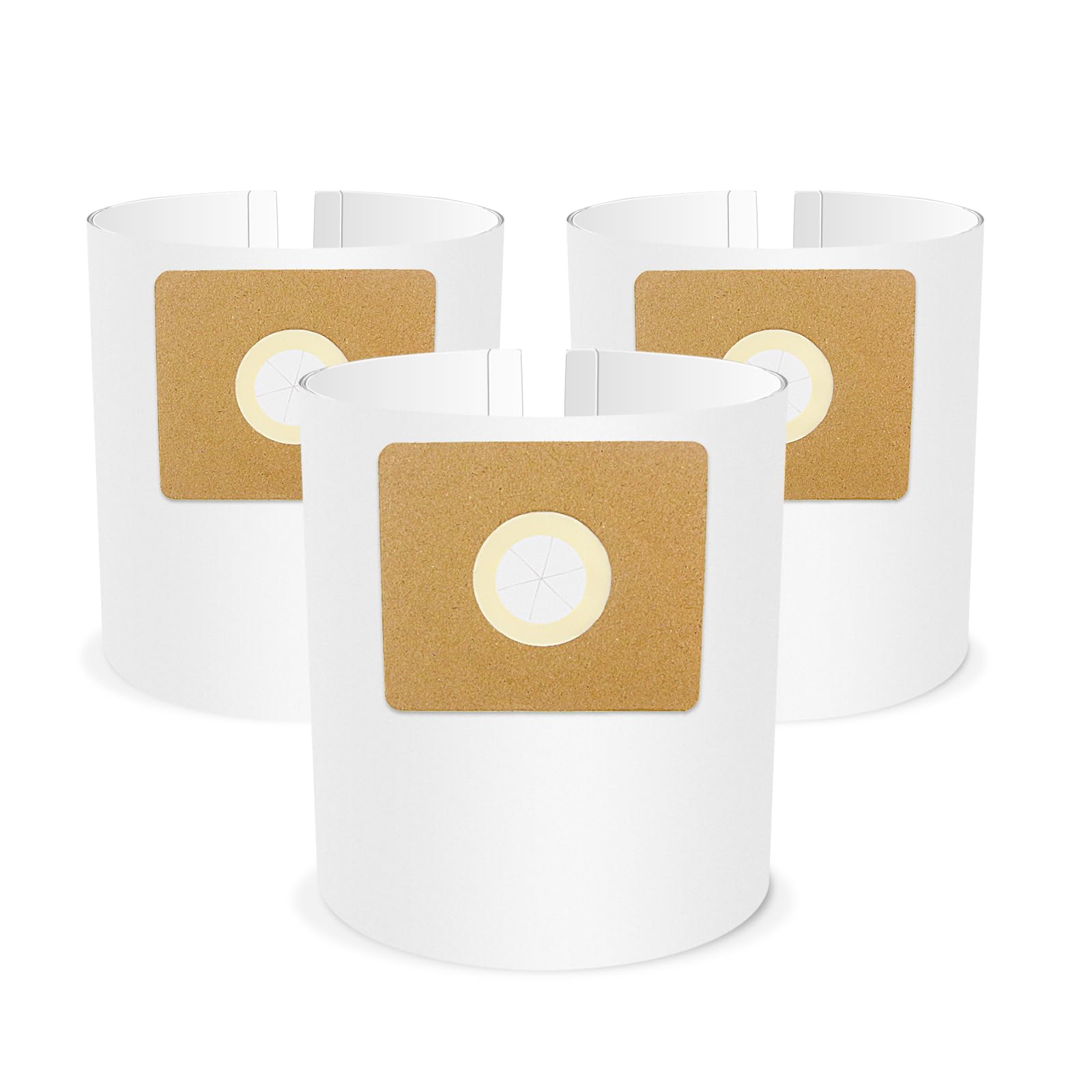 3 Pack Vacuum Bags Replacement for Shop Vac Bags 2-2.5 Gallon Type B 90668 9066800 9066833, All Around EZ QAM70 and CMXZVBE38774, PETOX High-Efficiency Disposable Vaccum Collection Filter Bags