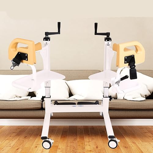 Miniatura 3 de apqs Silla de ruedas multifuncional para enfermería, silla de transferencia de pacientes con inodoro y cojín, máquina de elevación médica