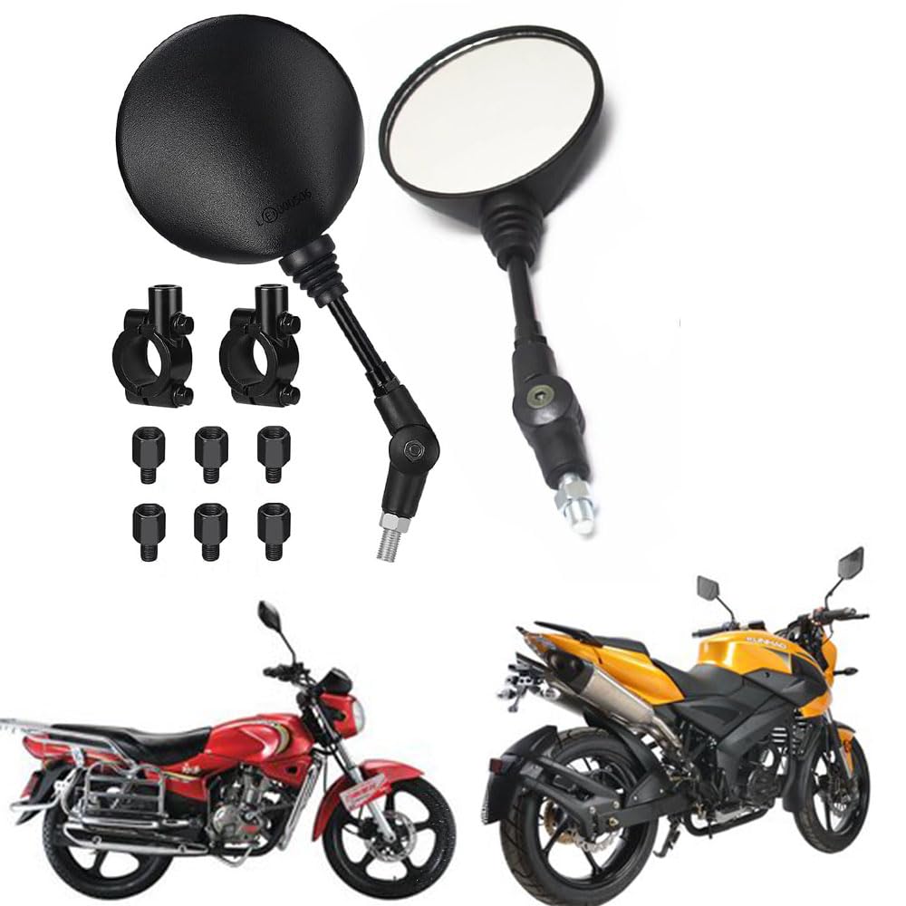 1 Paio Universal Moto Specchietto Retrovisore,Specchietti Moto Pieghevoli(Non contiene accessori a vite, solo un paio di specchi, grazie)