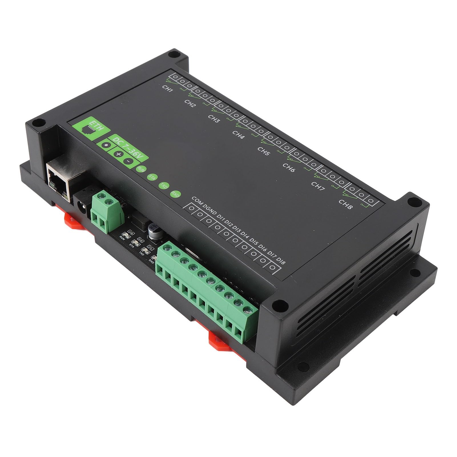 Modulo relè Ethernet a 8 canali, modulo relè industriale PoE con supporto del protocollo RTU, porta PoE IEEE 802.3af, isolamento tramite optoisolatore per sistemi di automazione
