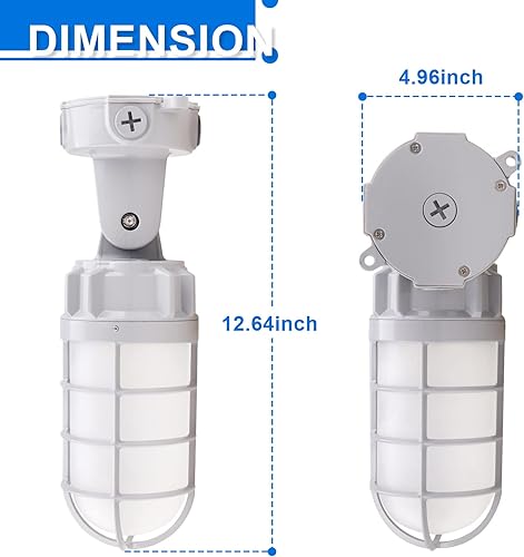 Miniatura 6 de Luz LED de tarro de gelatina hermética al vapor, 21W, 2562LM 5000K montaje industrial de paredtecho, accesorio de iluminación de tarro a prueba