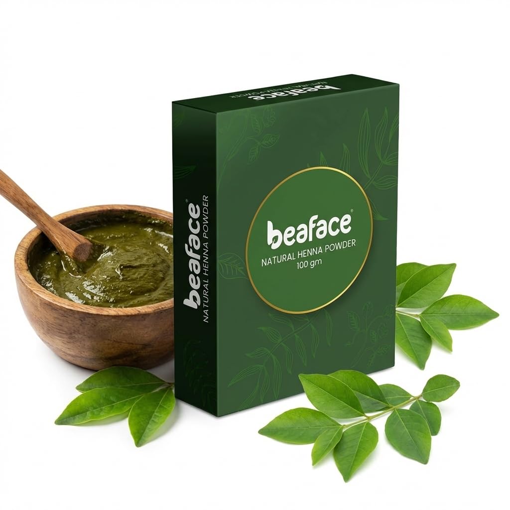 Beaface Natural Henna Powder for Hair Color | Provides Healthy & Shiny Hair | No Added Color | Organic Herbal Henna Powder-image-21