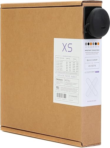 Miniatura 8 de D'Addario Cuerdas para guitarra acústica, XS Phosphor Bronze Coated, XSAPB1256, Calibre Light Top/Medium Bottom 12-56, Juego de 6 cuerdas, Paquete