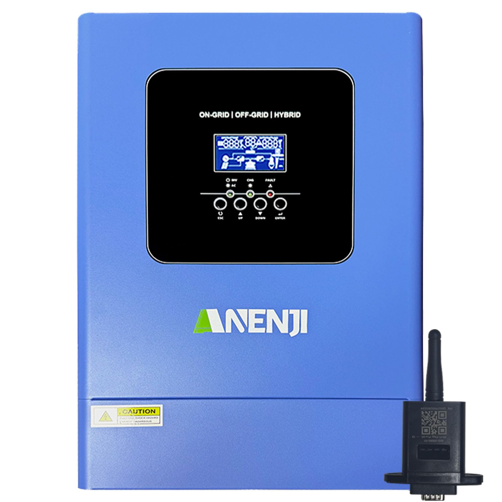 Inverter solare ibrido da 6200 W, singola fase e tree, 48 VDC a 230 VAC, inverter sinusoidale puro fino a 12 dispositivi in parallelo, può alimentare l'alimentazione nella rete, con modulo