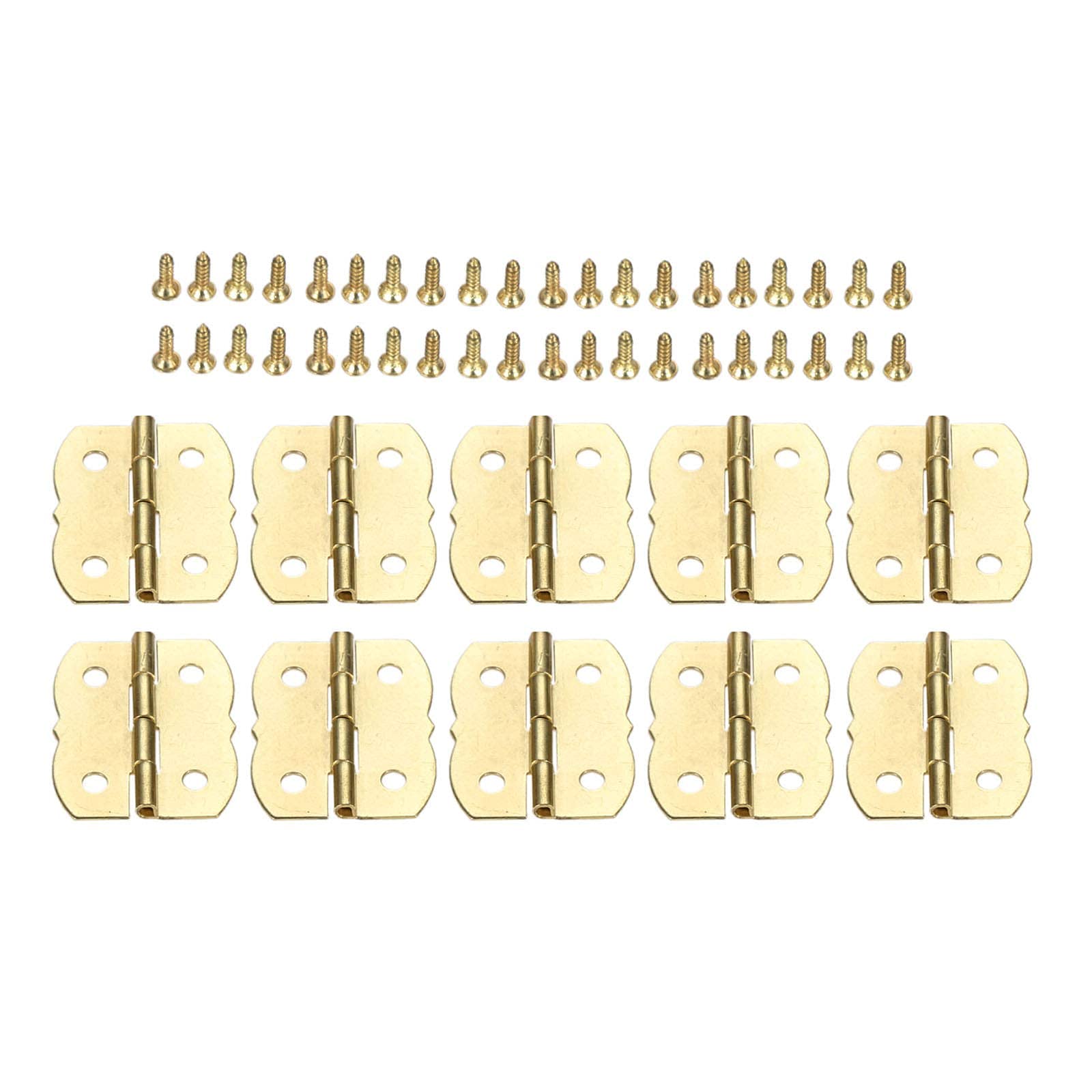 Nvsfzgiyg C Hinge, 10Pcs 4 Holes Butterfly Jewelry Box Decorative Metal Furniture Abinet Drawer Door 3025Mm(C)