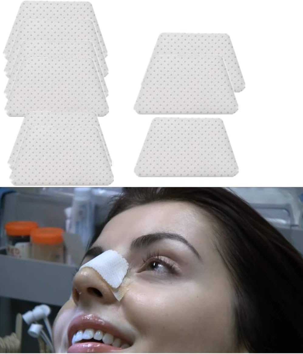 Thermoplastic Nasal Splints, External Nose Support Protector for Rhinoplasty Septoplasty Surgery, Nose Brace Fracture, ENT, Orthopedic Immobilization, 50pcs-S, (B)