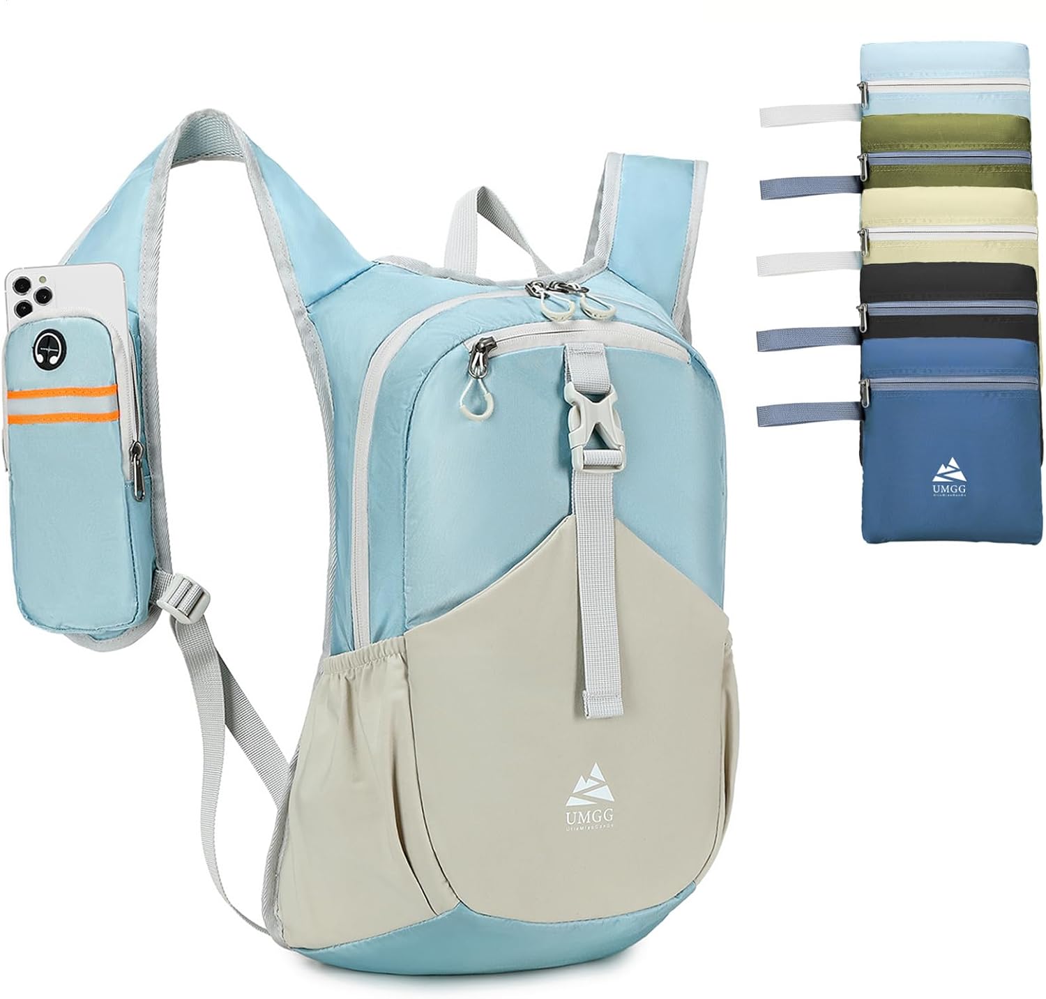 15L Small Hiking Backpack for Women Men Lightweight Packable Backpack Foldable Casual Daypack for Camping Travel Outdoor, Blue