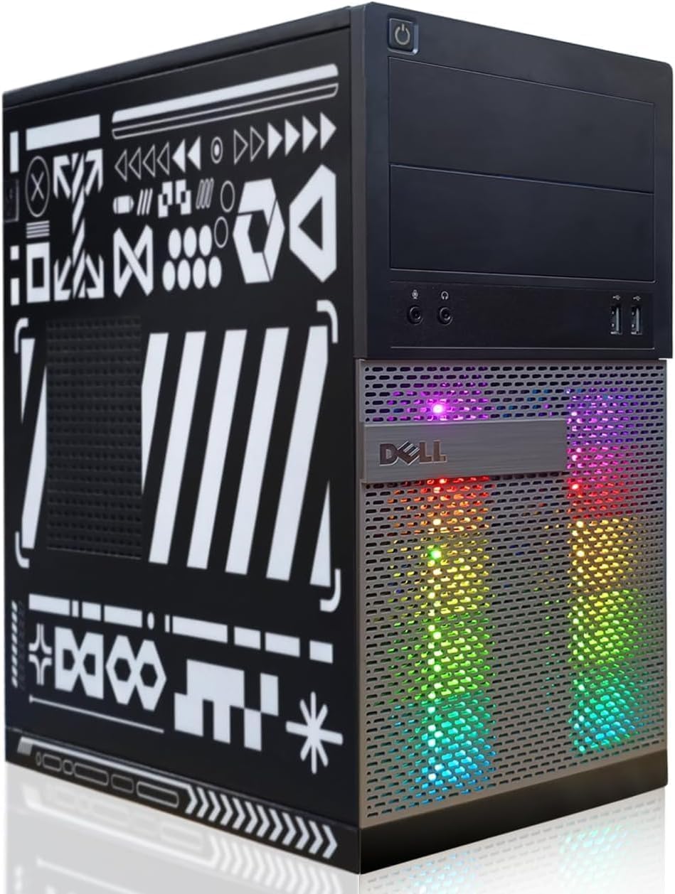 Dell Gaming OptiPlex Desktop RGB Computer PC, Intel Core i7, Radeon RX 550, 16GB RAM, 512GB SSD, RGB Keyboard & Mouse, WiFi 600M, BT 5.0, Windows 11 Pro (Renewed)
