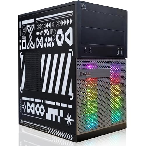 Dell Gaming OptiPlex Desktop RGB Computer PC, Intel Core i7, Radeon RX 550, 16GB RAM, 512GB SSD, RGB Keyboard & Mouse, WiFi 600M, BT 5.0, Windows 11 Pro (Renewed)