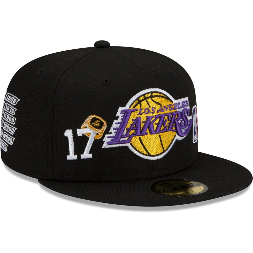 New Era LA Los Angeles Lakers 59FIFTY 17x NBA World Champions Count The Rings Fitted Cap, Hat