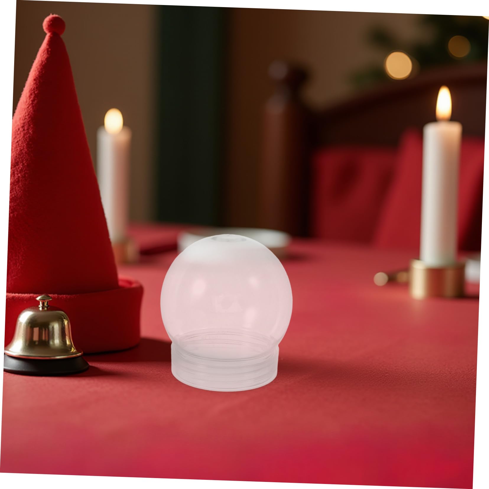 BESTYASH 24pièces Boule à Neige Transparente Plastique DIY Lot de Boules à Neige pour Loisirs Créatifs Et Décoration