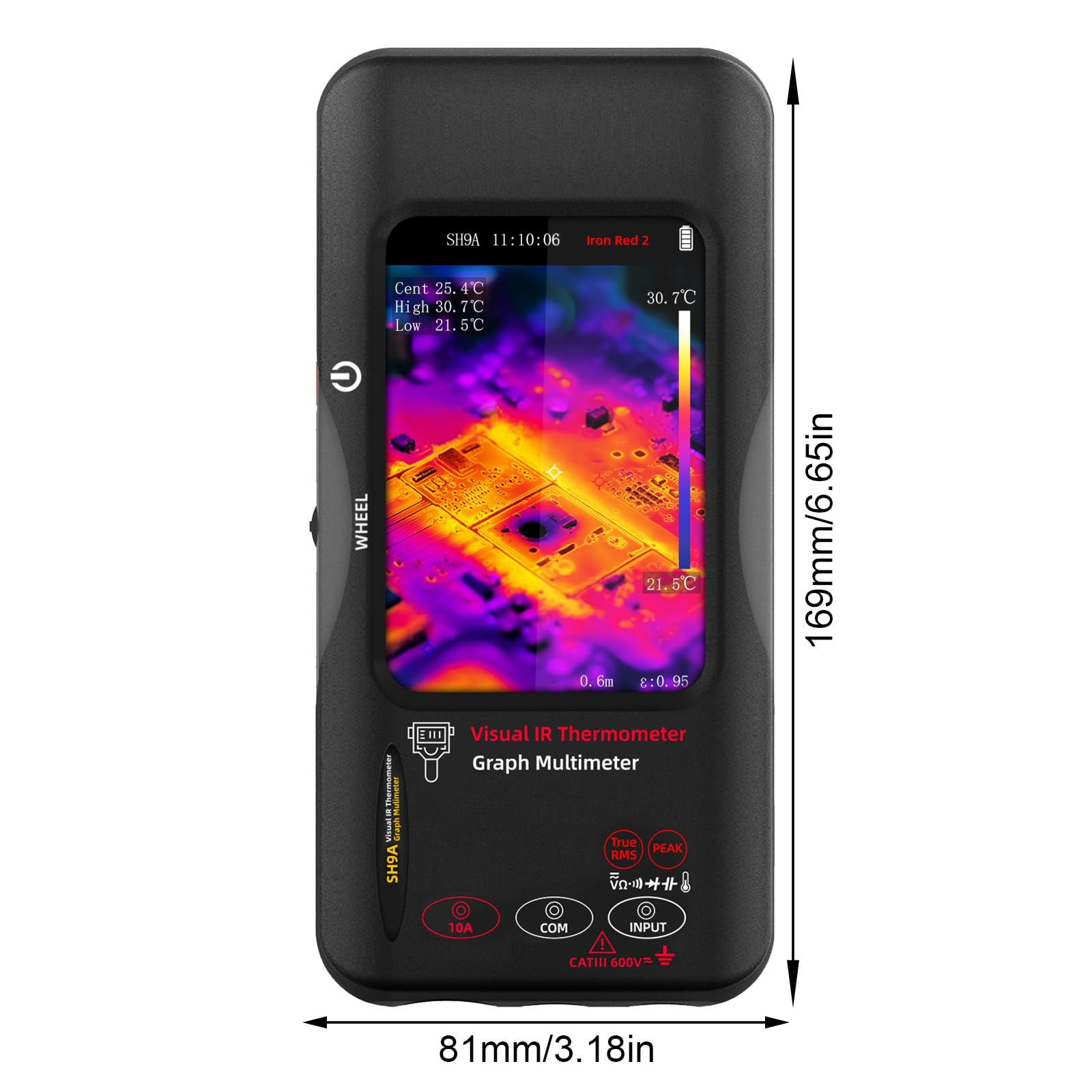 Dispositivo tenuto in mano di imaging di Thermals integrato con alta precisione del multimetro digitale per apparecchiature diagnostiche automobilistiche ed elettriche di riparazione di prova