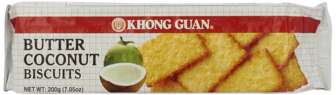 Khong Guan Butter Coconut, 7-Ounce (Pack of 8)