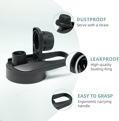 Miniatura 3 de Tapa para botella de agua, tapa de boquilla Topre sin BPA, a prueba de fugas, boca ancha, fácil de limpiar, tapa de repuesto para botella de agua