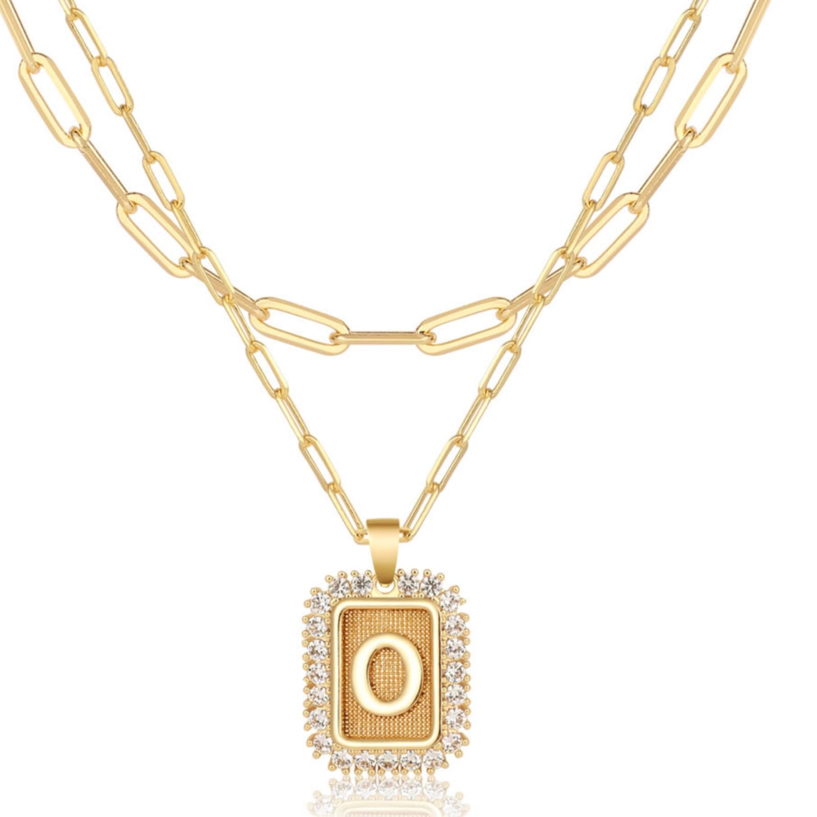 Layered Initial Necklace for Women Dainty Personalized Name Choker