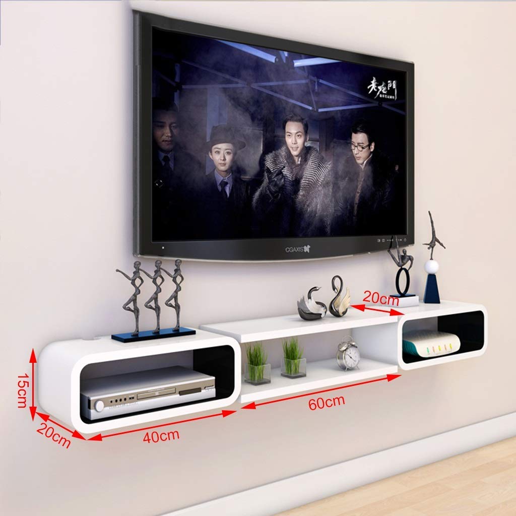 Amazon.co.jp: 壁掛けテレビキャビネット シェルフ 収納ユニット 