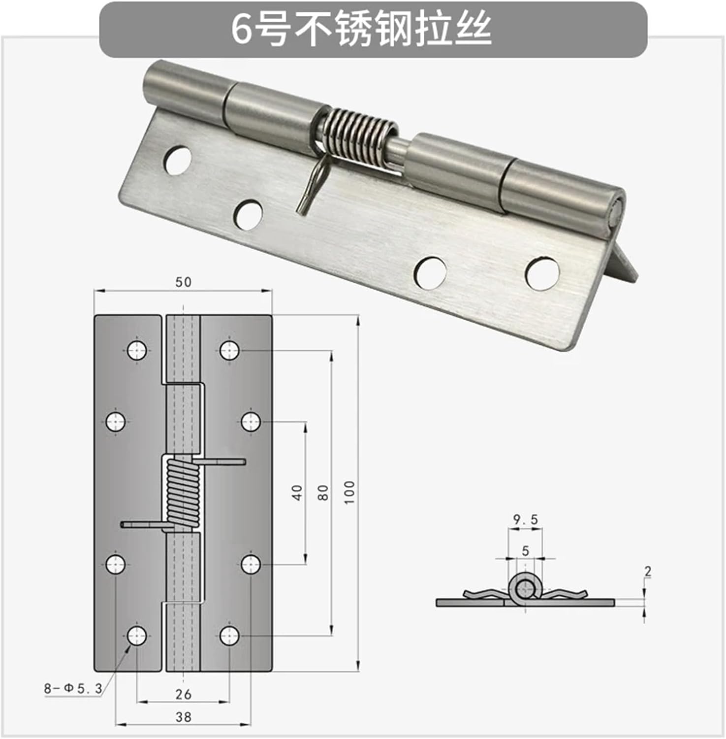 Stainless Steel Hinge Invisible Door Hinge Hydraulic Buffer Automatic Door Closing with Closed Door Positioning Trap Door 1Pcs(Tuba)