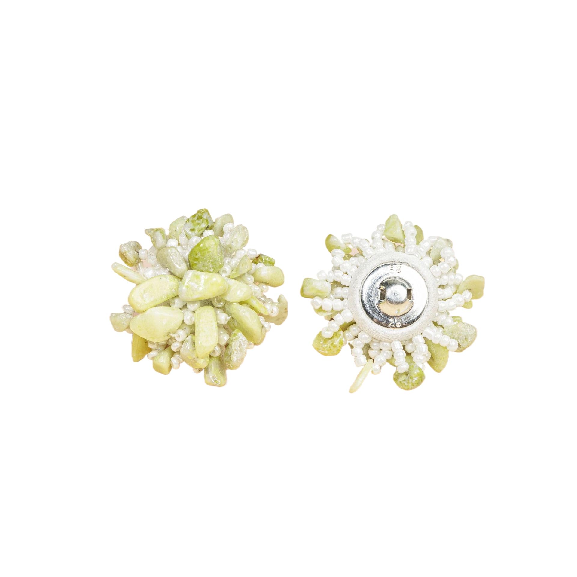ROMDANTY Natural Stone Buttons, Handmade Irregular Design Embellished Buttons for Coats, Dresses, Suits, Sweaters – Unique Decorative Fasteners
