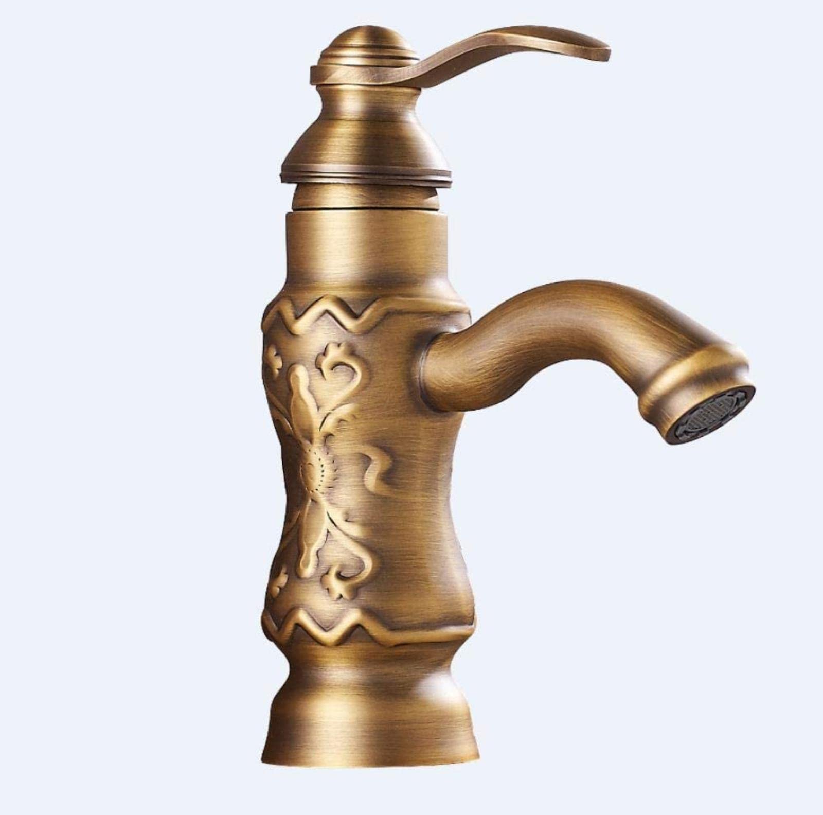 Mitigeur de lavabo en laiton antique robinet d'évier de cuisine style bistrot