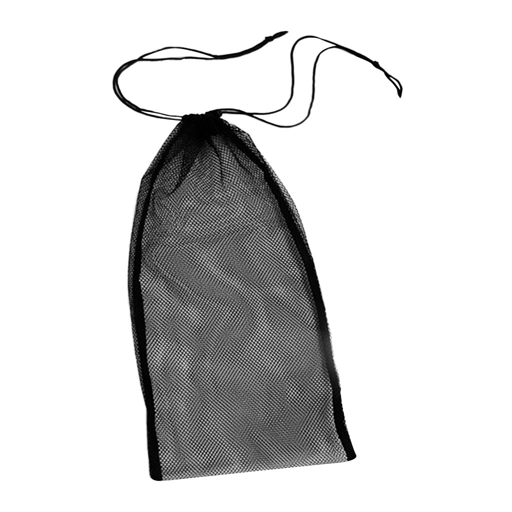 MERISHOPP Heavy Duty Large Capacity Mesh Pouch Scuba Diving Snorkel Snorkeling Swimming Fins Gear Holder Travel Sack 50 x 23.5 cm | Sporting Goods | Water Sports | 1 Piece Mesh-image-3