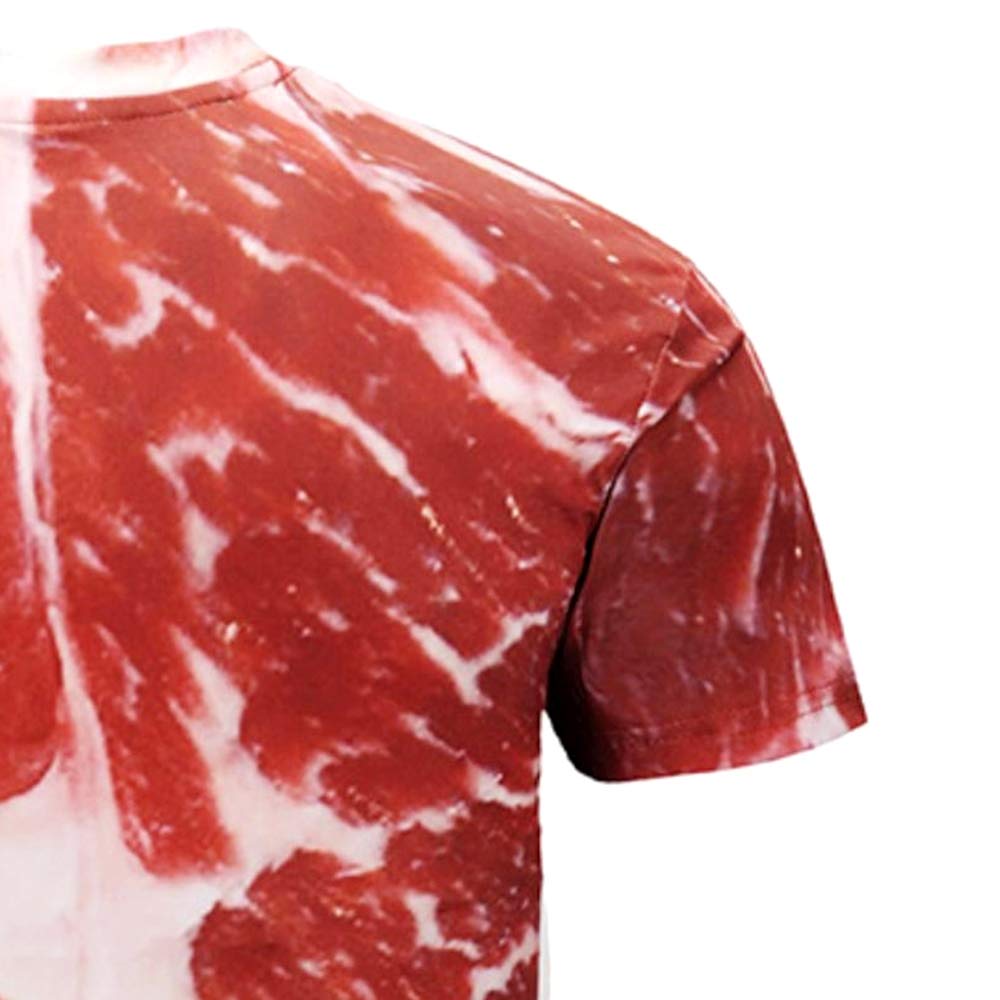 : SCGEHA Funny T-Shirt, Meat, 3D Print, Large Size